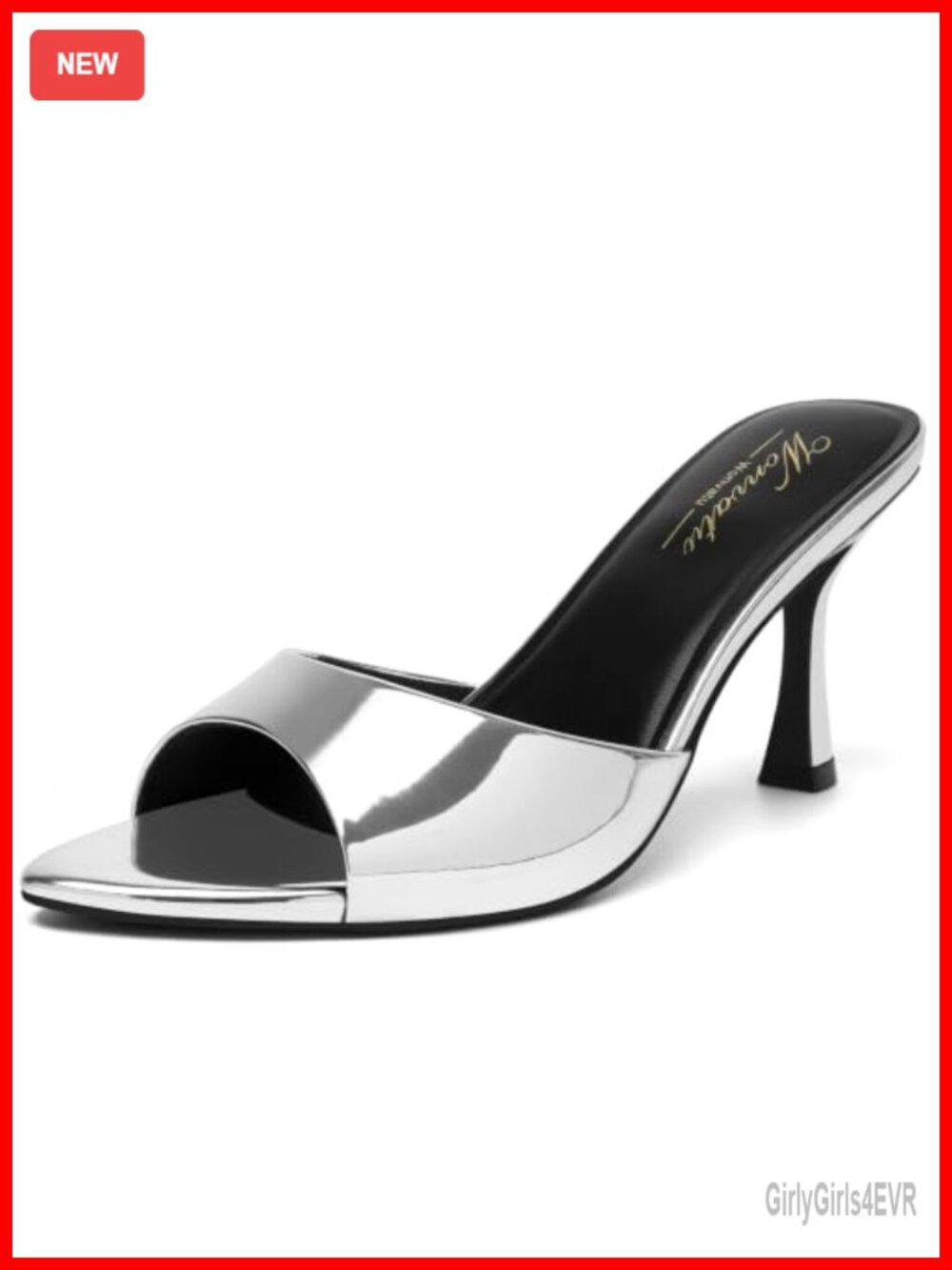 Wonvatu Kitten Heel Mule Pumps Slingback 3 Inch Heels